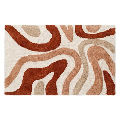 Коврик для ванной Flow терракотового цвета из коллекции Ethnic