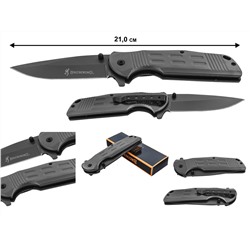 Складной нож Browning A332 Gray Titanium - Клинок изготовлен из очень прочной стали 3 Cr13, устойчивой к коррозии и отлично держащей заточку. Твердость закалки клинка - 56 HRC, длина - 95 мм. Общая длина ножа - 210 мм  №806