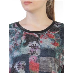 4001 DK. BLUE Кофта женская (60% хлопок, 20% вискоза, 10% полиамид, 10% эластан)