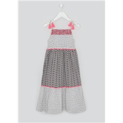 Girls Stripe Tiered Maxi Dress (4-13yrs)
