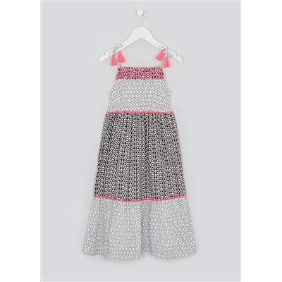 Girls Stripe Tiered Maxi Dress (4-13yrs)