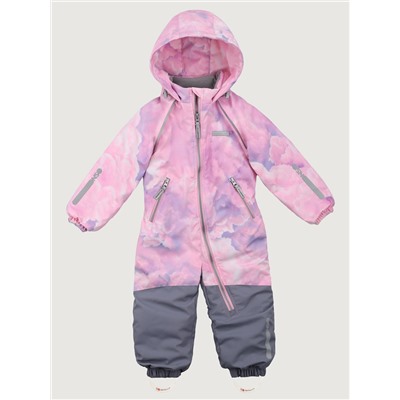 Комбинезон утеплённый для девочки NIKASTYLE 8м0425 Розовый серый