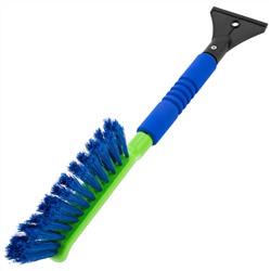 Щетка-сметка для снега со скребком, мягкая рукоятка, 425 мм Сибртех