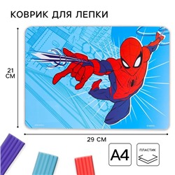 Коврик для лепки А4 «Человек-Паук», голубой