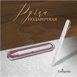 Ручка подарочная, шариковая «Супер» в пластиковом футляре, поворотная, серебристая