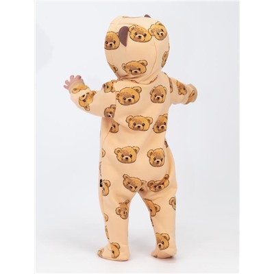 Комбинезон на манжете Baby Boom К391/1-Ф Мишки на бежевом