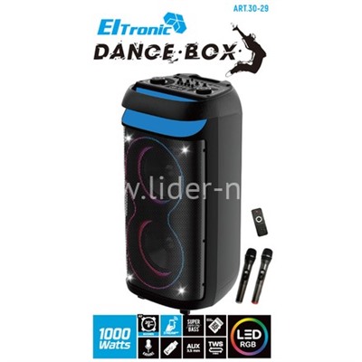 Колонка 08" (30-29 DANCE BOX 1000 NEW) динамик 2шт/8" ElTRONIC с TWS