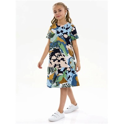 Детское платье "Лето" / Цветы камуфляж