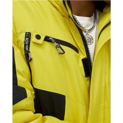Горнолыжный костюм мужской зимний желтого цвета 02381J
