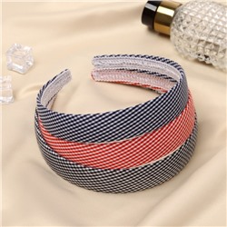 Ободок для волос «Классика», клетка, 2.5 см, МИКС