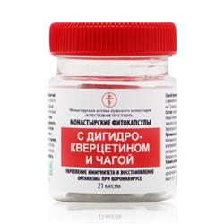 Фитокапсулы монастырские с дигидрокверцетином и чагой, 21 капсула, "Солох-Аул"