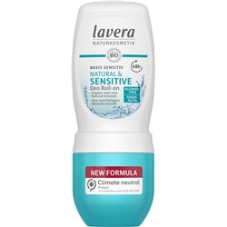 lavera Deo Roll-on Natural & Sensitive, Лавера Дезодорант роликовый с органическим алоэ вера и натуральными минералами для чувствительной кожи 48 часов, 50 мл