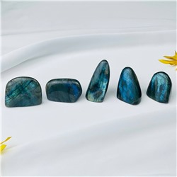 Радуга Самоцветов Срез (экран) из камня Лабрадор полированный в ассортименте