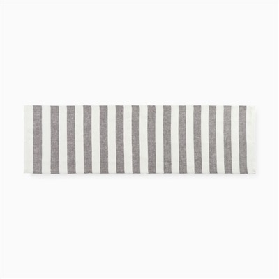 Дорожка на стол Этель Graphite 40×146 см, лен 100%, 260 г/м², белая/серая