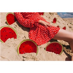 Блюдо сервировочное Доляна «Сладкий арбуз», 24.5×15 см, овальное, стекло, красное