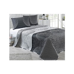 2 сп. Стеганое Покрывало Двустороннее 200x220 см. с 2- мя Наволочками 50x70 см. B&W Hypnose