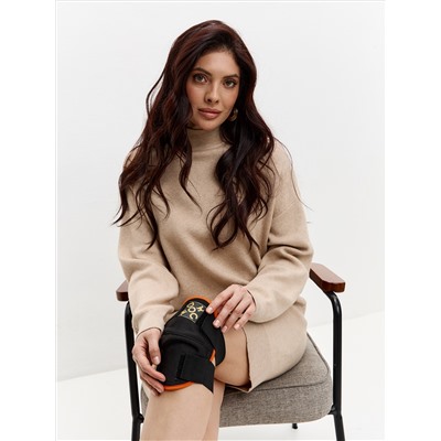 Наколенник фиксирующий согревающий из собачьей шерсти с медной нитью