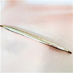 Nail Art Двусторонняя кисть для макияжа бровей и губ с колпачком, золотистый