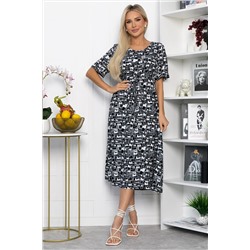 Платье Майя (черно-белое) П13911-3М