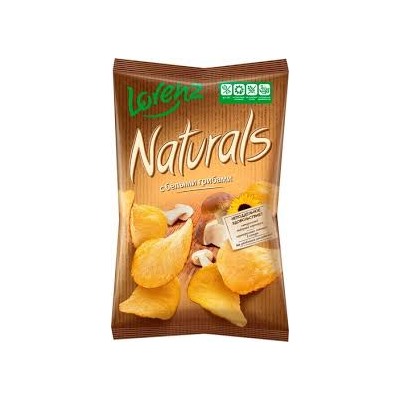 Картоф.чипсы Naturals с белыми грибами 100гр.1/25