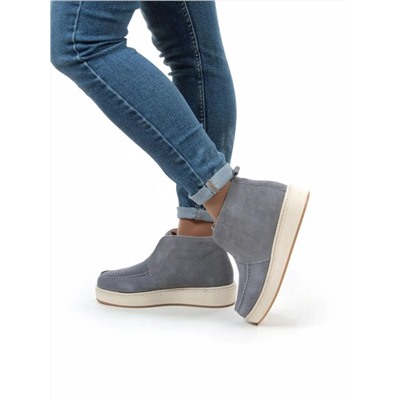 01-5173-6 GRAY/BLUE Ботинки демисезонные (натуральная замша, байка)