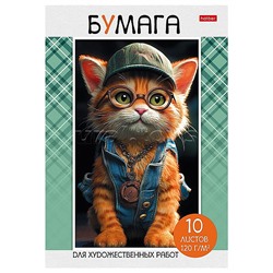 10Бр4тВ_30804 Набор бумаги для рисования и художественных работ 10л А4ф "МЯУ-СТОРИ"