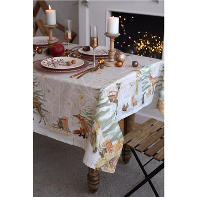 Набор новогодний «Этель» Christmas forest: скатерть 150×180 ±3 см с ГМВО, салфетка 40×40 см - 8 шт.