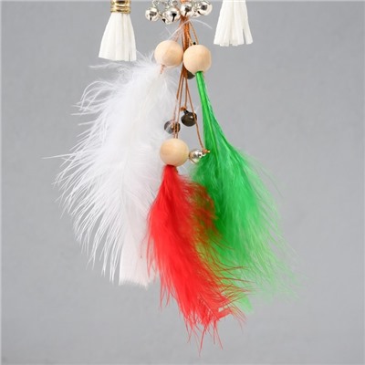 Ловец снов амулет «Рождественский олень», с бубенцами, 9×23 см