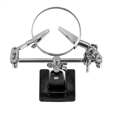 Зажим для пайки "Третья рука" с лупой Sparta