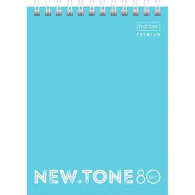 Блокнот на спирали А6 80л клетка "NEWtone PASTEL Незабудка" (065600) 05025 Хатбер