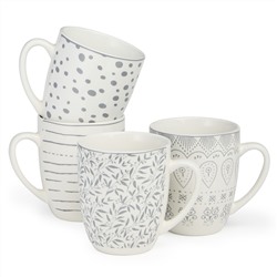 НАБОР КРУЖЕК BRONCO "DREAMS" 4 ШТ. 360 МЛ.