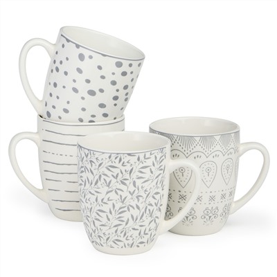 НАБОР КРУЖЕК BRONCO "DREAMS" 4 ШТ. 360 МЛ.