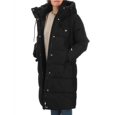 2208 BLACK Пальто зимнее женское Flance Rose (200 гр. холлофайбер)
