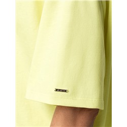 Укороченная футболка силуэта овер-сайз