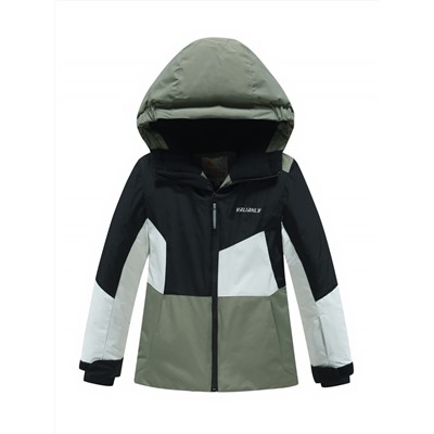 Горнолыжный костюм зимний для мальчика цвета хаки 9517Kh