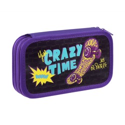 Пенал 2 отделения, 190*105 ArtSpace "Crazy time", ламинированный картон