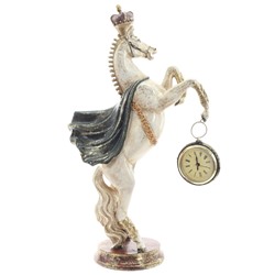 GAEM Фигурка декоративная "Лошадь" с часами D5см, (LR44x1), L22 W11 H39,5 см