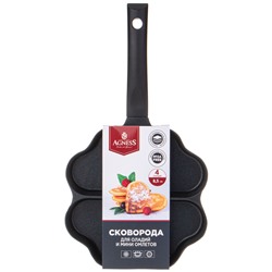 СКОВОРОДА AGNESS ДЛЯ ОЛАДИЙ С АНТИПРИГАР.ПОКРЫТИЕМ 36*19.5*2.0СМ(КОР=12ШТ)