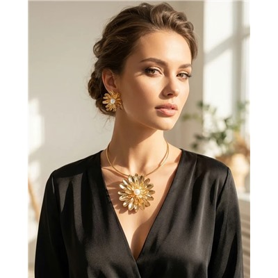 Комплект: колье-обруч и серьги