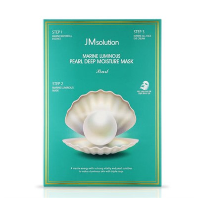 JM solution Marine Luminous Pearl Глубоко увлажняющая маска с экстрактом жемчуга