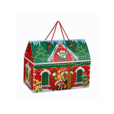 Пакет подарочный-коробка, новогодний «С Новым годом» 37×30×20 см, Щенячий патруль