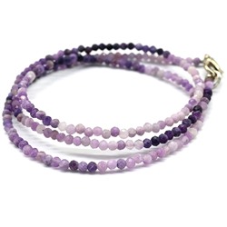 Бусы из Сугилита шарик гр.2мм, 43см, 3,7г