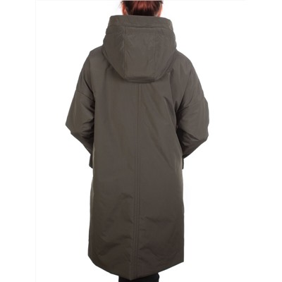 ZW-2306-C SWAMP COLOR Пальто демисезонное женское (100 гр. синтепон) BLACK LEOPARD