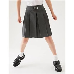 Girls' Permanent Pleats School Skirt (2-16 Yrs)