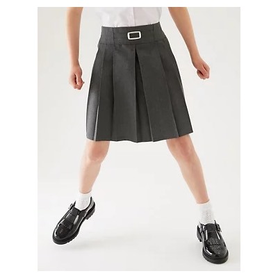 Girls' Permanent Pleats School Skirt (2-16 Yrs)