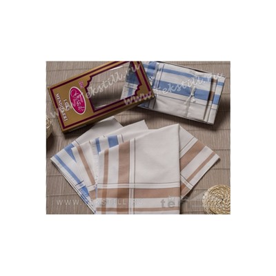 Мужские Носовые Платки 12 шт./уп. 46x46 см. LUKS Sari Kutulu - Gozde