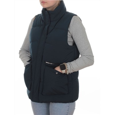 793 DK. BLUE Жилет зимний утепленный женский (150 гр. холлофайбер)