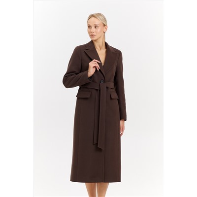 Пальто женское демисезонное 27210 (шоколад)