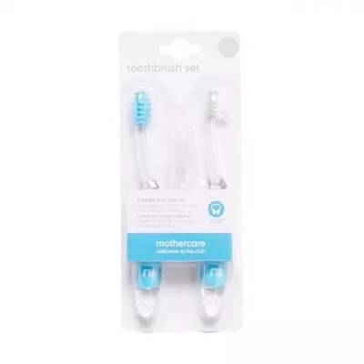 Набор детских уходовых средств за полостью рта (3 шт), Baby Toothbrush Starter Set Blue Pack of 3, произв. Mothercare