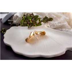 Серьги с эффектом мятого металла Круг  + Подарок